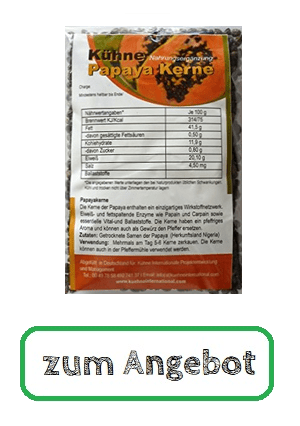 50g Getrocknete Papaya Kerne 
