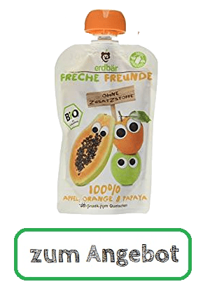 Freche Freunde Bio Quetschie Apfel Orange Papaya
